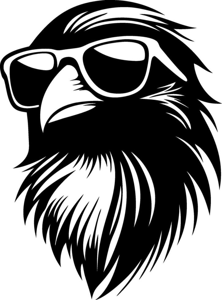 Cool Bird Wearing Sunglasses Illustration Perfect for Tattoo and Merchandise Design vector