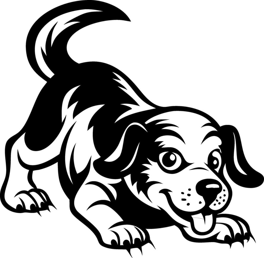 Playful Cartoon Dog Illustration Ideal for Childrens Books and Fun Designs vector