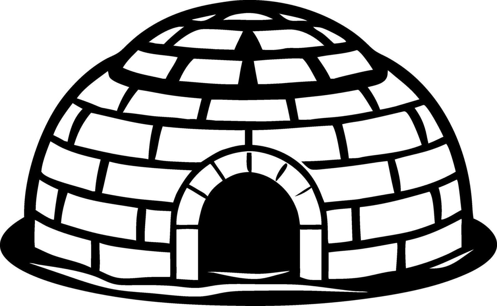 Illustration of Igloo Structure for Winter Theme Projects and Educational Materials vector