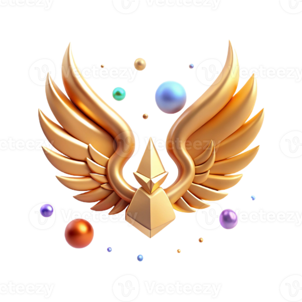 magnificent rustic Phoenix Wing Icon Isolated Minimalist Design png
