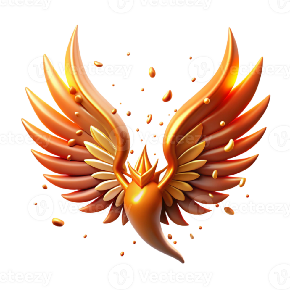 extraordinary traditional Phoenix Wing Cutout for Graphic Design Projects authentic png