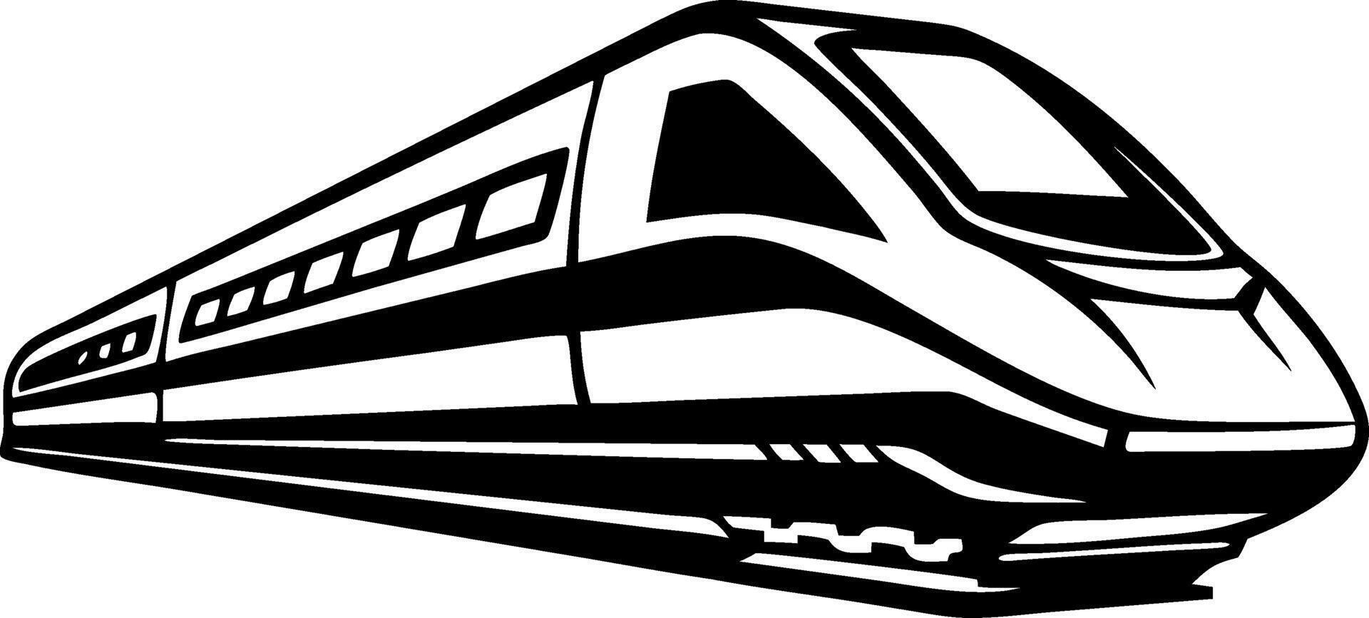 Sleek Modern High-Speed Train Illustration for Transportation Themed Designs vector