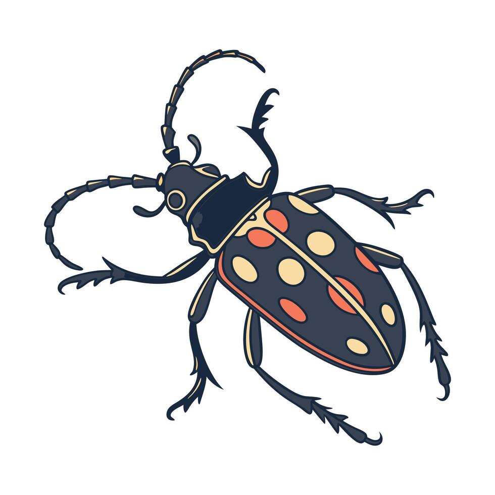 Dramatic Capture of Onitis Belial on White vector