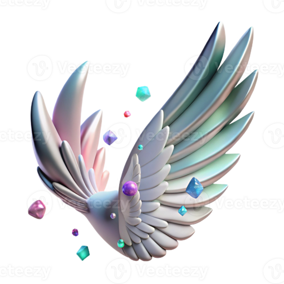 beautiful artistic Phoenix Wing Isolated on Transparent Background authentic png