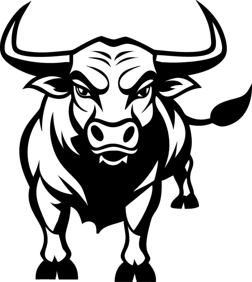 Bold Bull Illustration for Tattoo Design Logo Branding and Graphic Art Projects vector