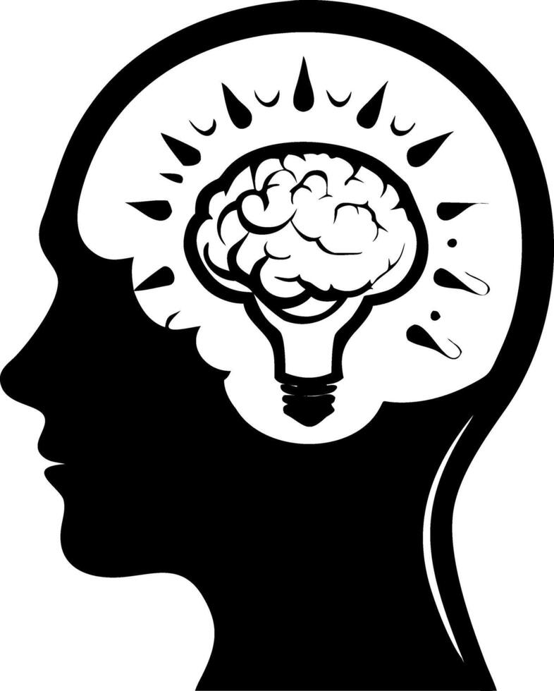 Creative Mind Concept with Brain and Light Bulb for Inspiration and Innovative Ideas vector