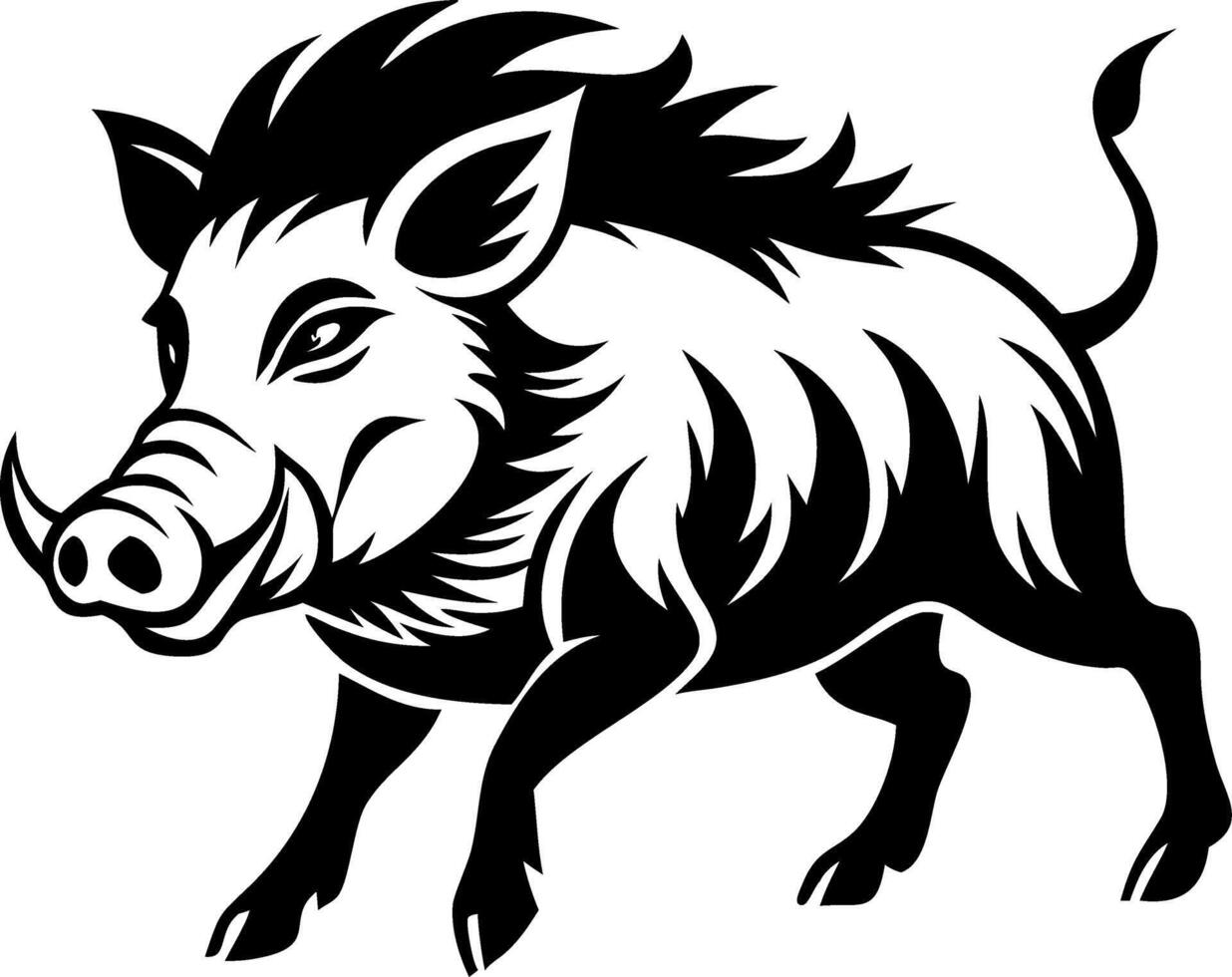 Bold Wild Boar Design for Tattoo Art and Creative Projects vector