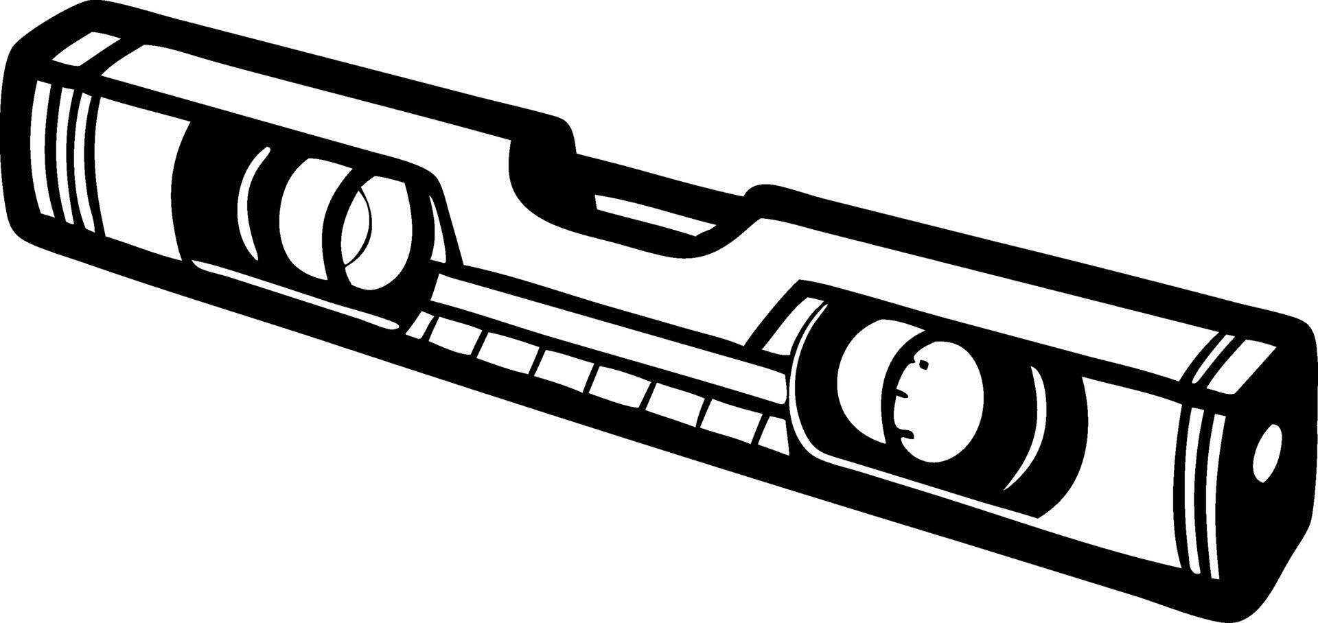 Level Tool Illustration for Home Improvement DIY Projects and Technical Design vector