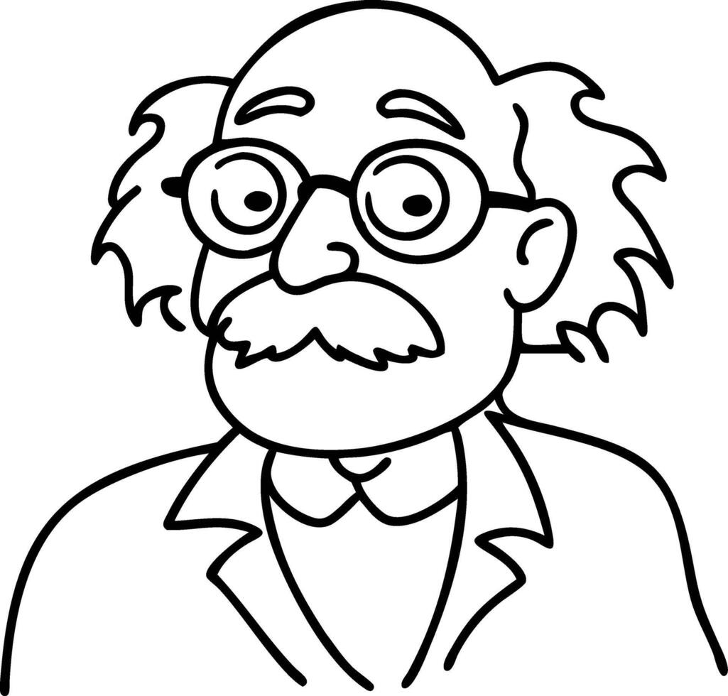 Cartoon Scientist Character Illustration for Educational Resources and Creative Projects vector