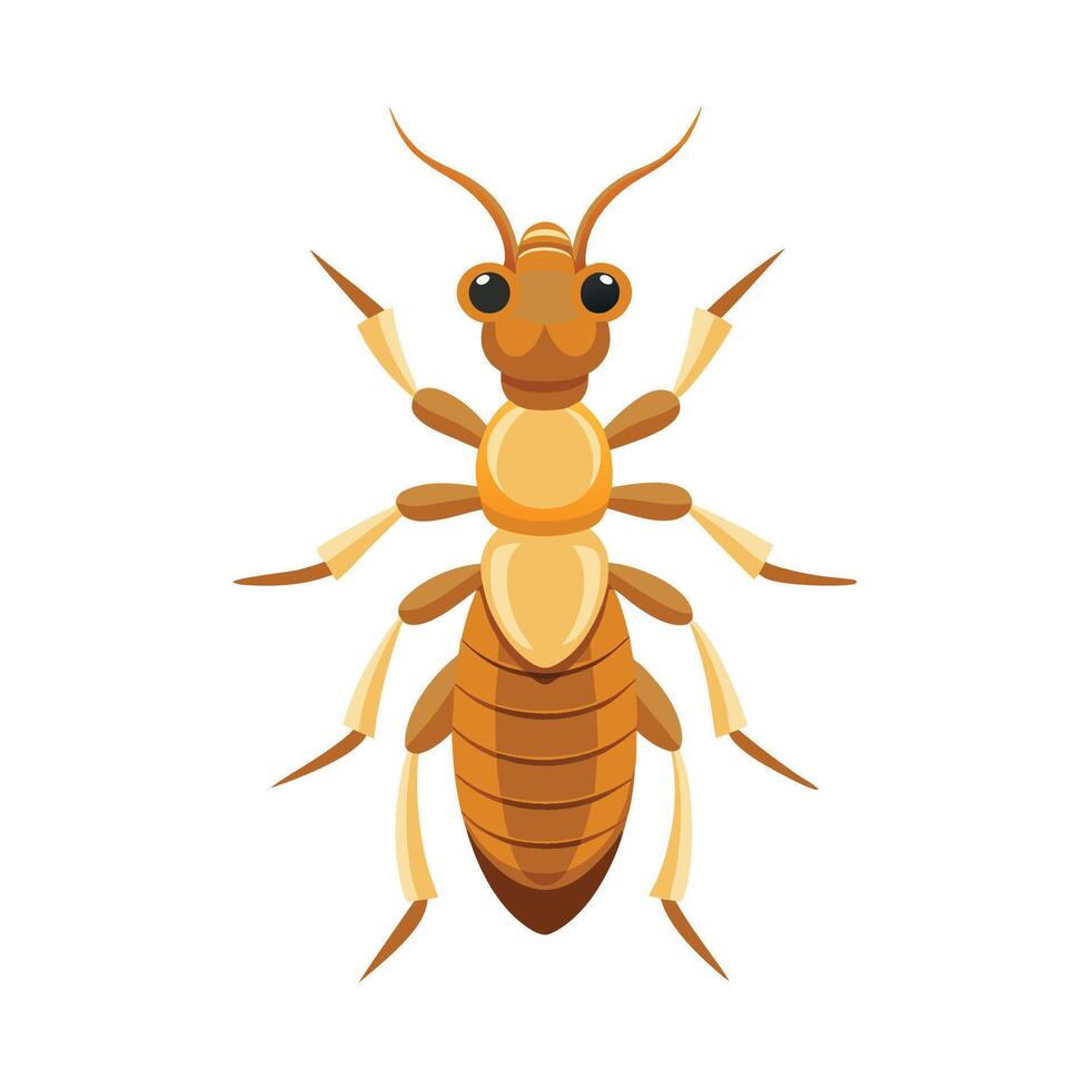 Termites on Bright White Background vector