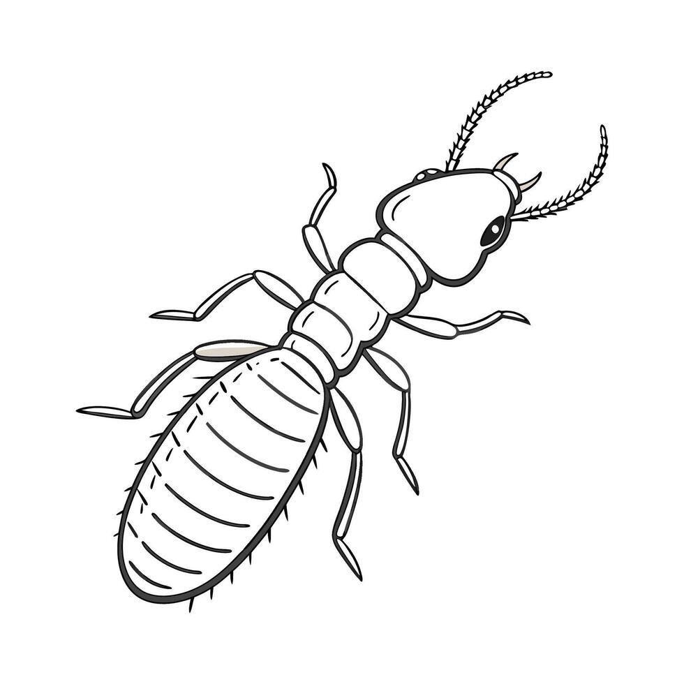Realistic Termite on Bright White Background vector