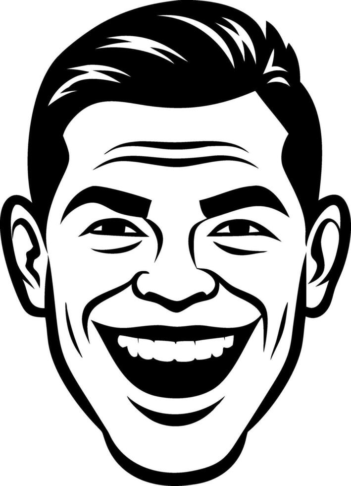 Cheerful Smiling Cartoon Face Illustration for Fun Merchandise and Craft Projects vector