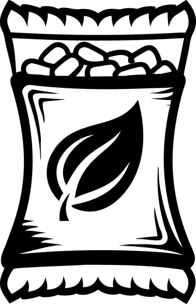Eco-Friendly Snack Package Illustration with Leaf Design for Branding and Labels vector