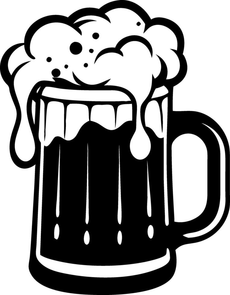 Beer Mug with Foam Design Perfect for T-shirt Graphics and Party Invitations vector
