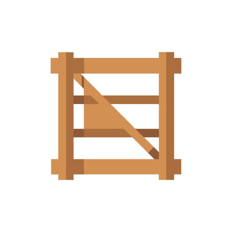 Elegant Wooden Framework Icon Representation vector