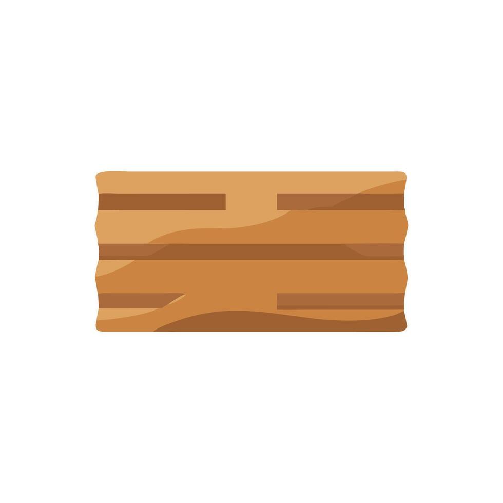 Stylish Wooden Plank Icon Design vector