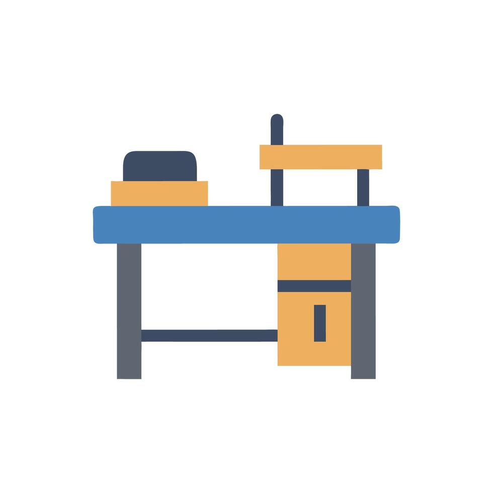 Stylish Workbench Icon for Artisans vector