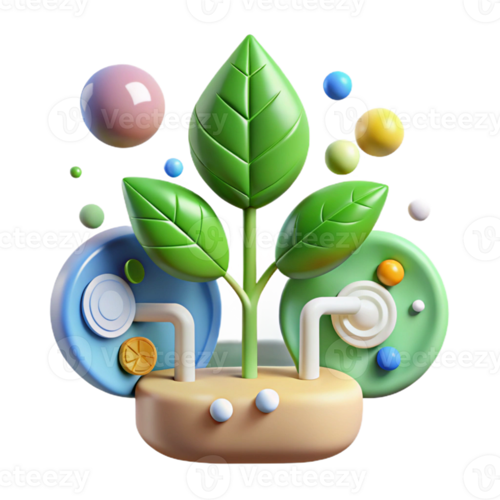 dramatic minimalist Photosynthesis Process Diagram Isolated for Plant Biology Lessons high resolution png