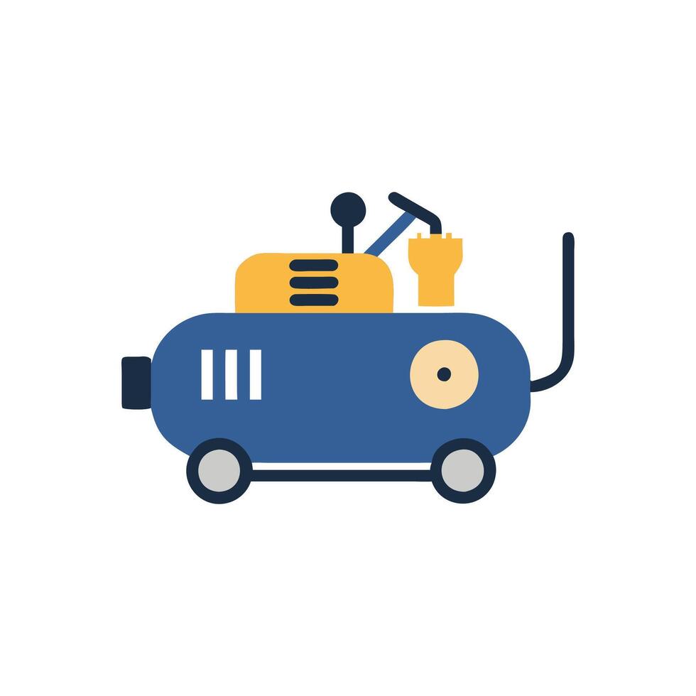 Versatile Air Compressor for Construction Sites vector