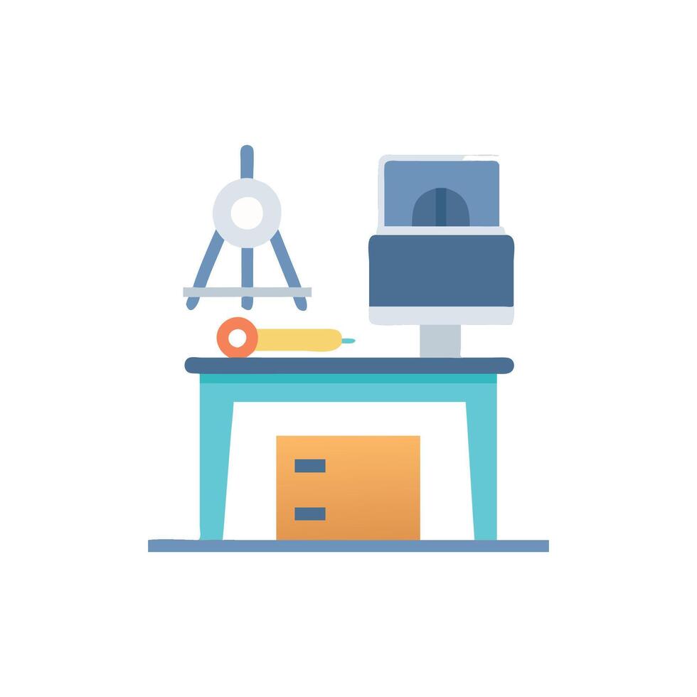 Stylish Architect Desk Design for Professionals vector