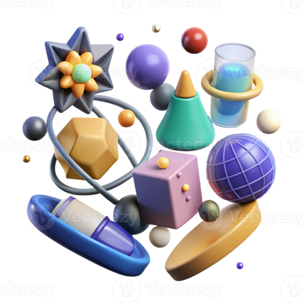 dramatic artistic Physics Icons Set Science Symbols Isolated for Education Resources authentic png