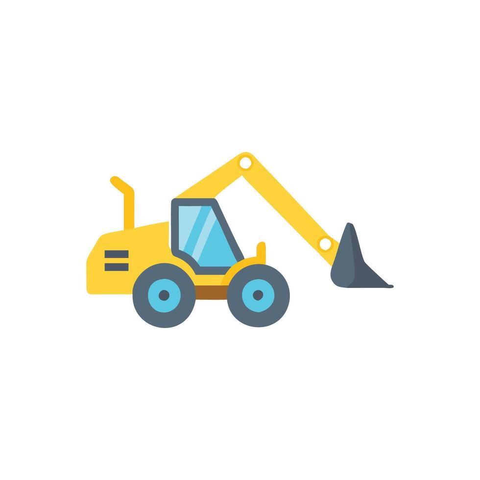 Efficient Backhoe Loader Machinery Solution vector