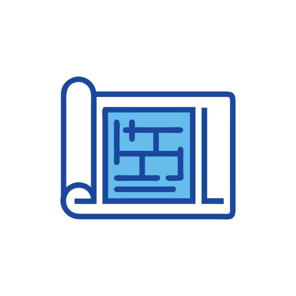 Detailed Blueprint for Construction and Architecture vector