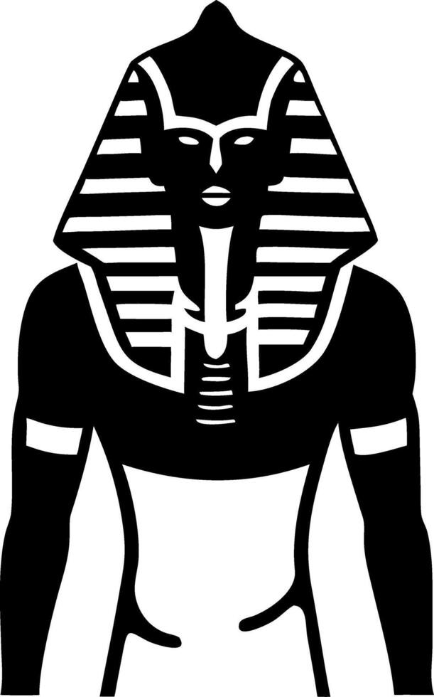 Ancient Egyptian Pharaoh Character Design for Tattoo Artwork or Coloring Pages vector