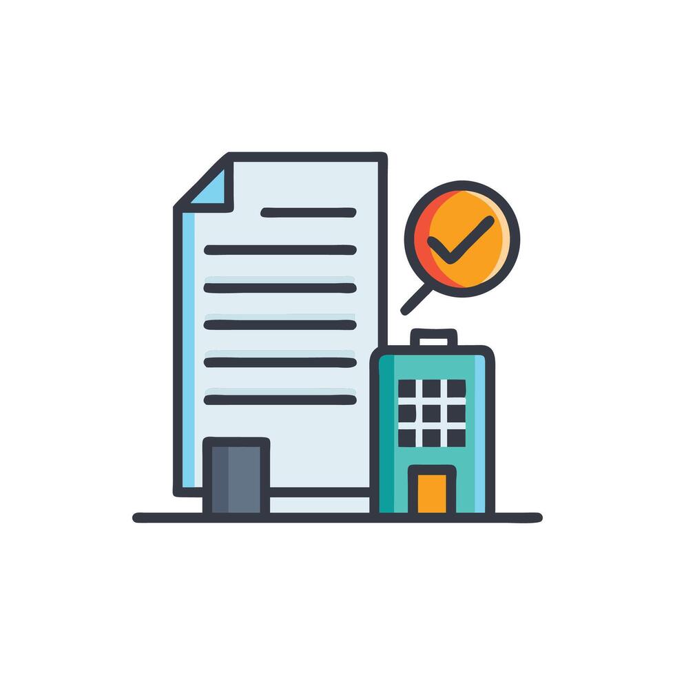 Building Permit Icon Design for Architecture vector