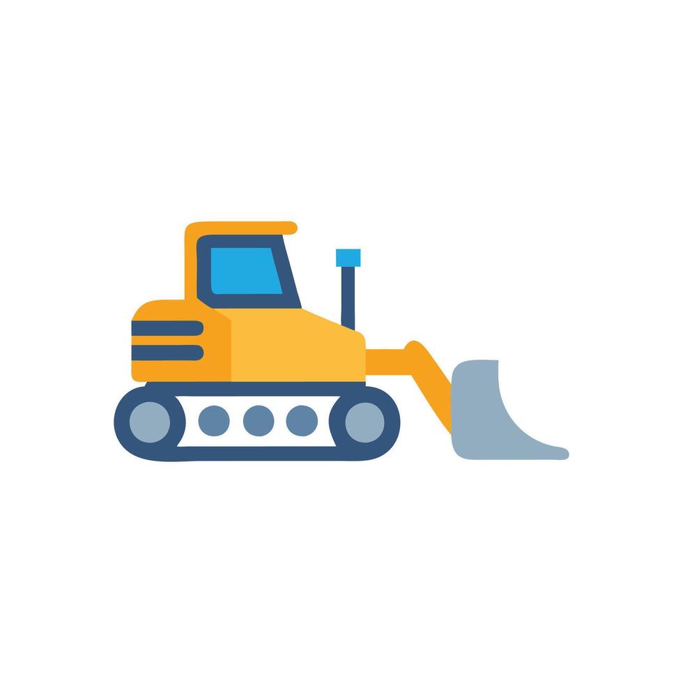 Bulldozer Icon for Construction Projects. vector