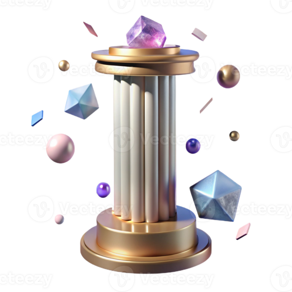 serene artistic Pillar Transparent Background Architectural Support exclusive png