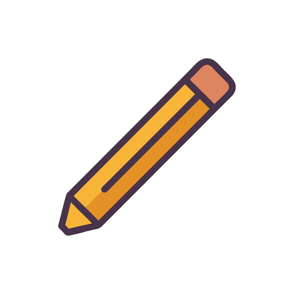 Stylish Carpenters Pencil Icon for Designers vector