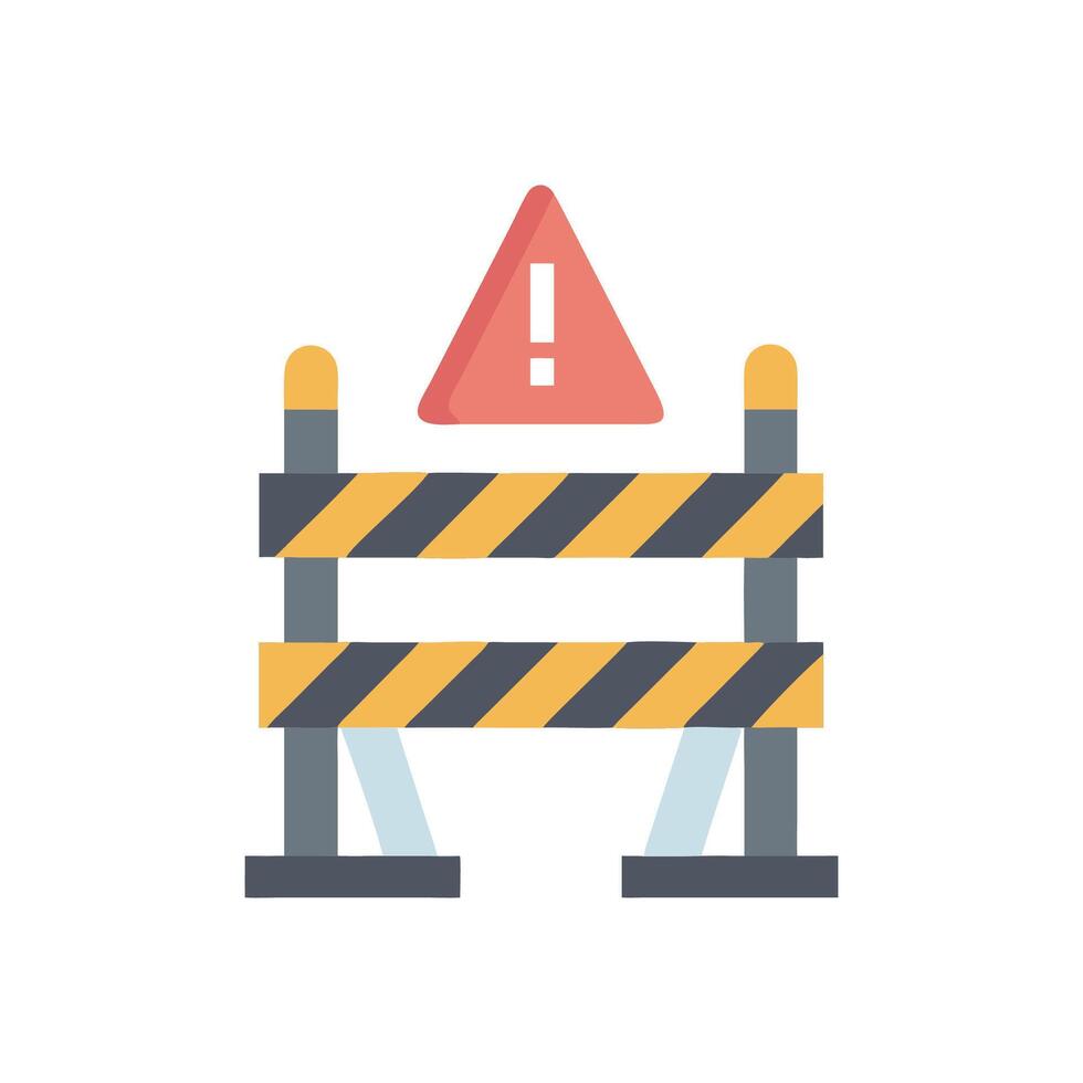 Caution Barrier Icon for Safety vector