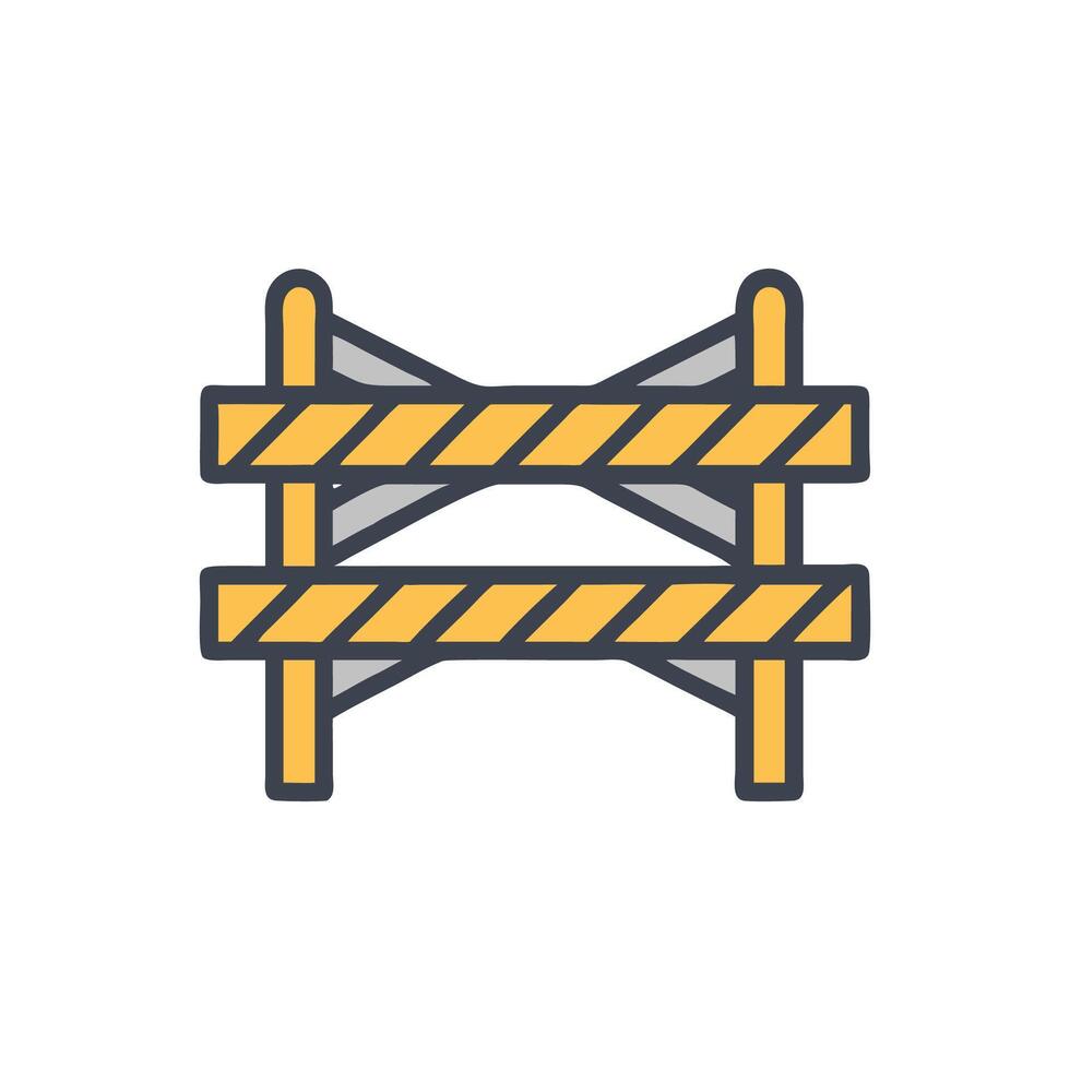 Caution Tape Icon for Construction Safety vector