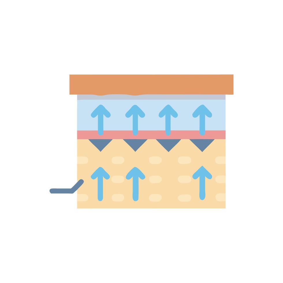Stylish Ceiling Insulation Icon for Projects vector