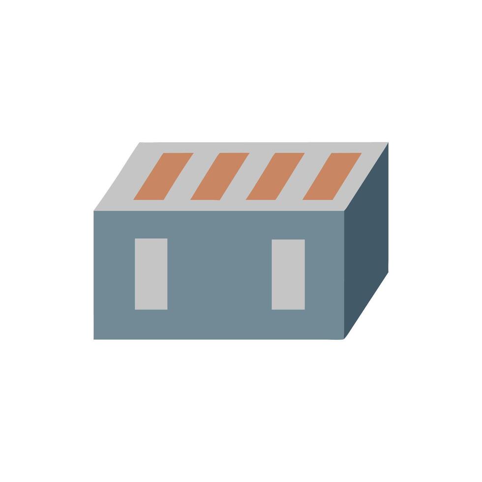 Concrete Block Icon for Building Projects vector