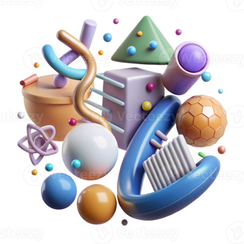 serene traditional Biology Icons Set Genetics Symbols Cutout for Dna Research high quality png