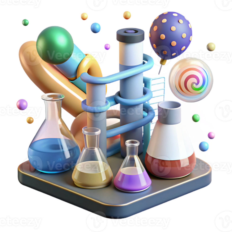 wonderful minimalist Biotechnology Research Lab Equipment Isolated for Genetic Engineering premium png