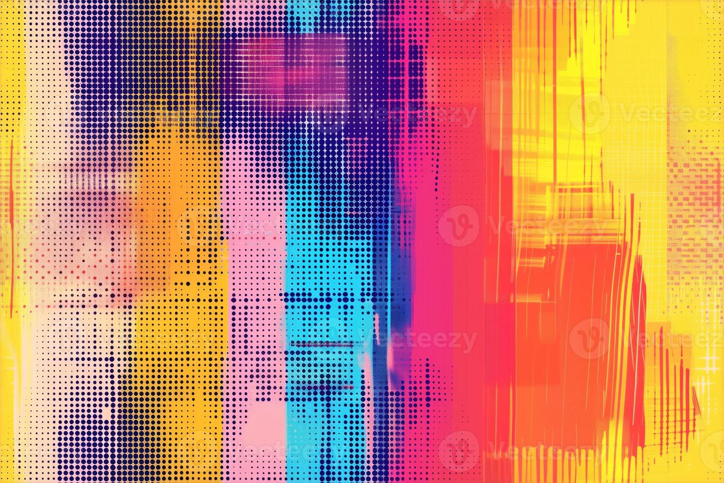 Abstract background with colorful lines and dots photo