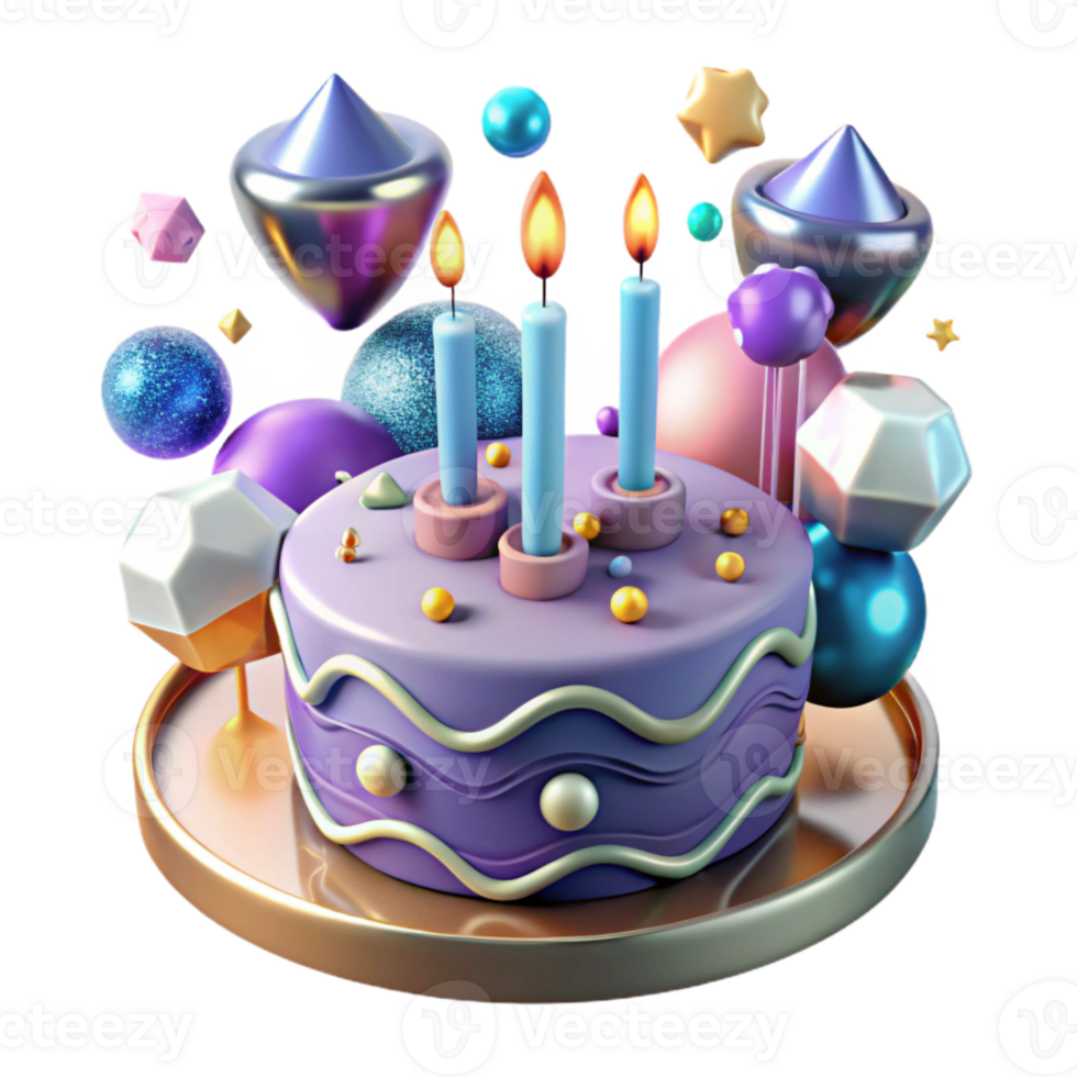 impressive abstract Birthday Cake Candles Burning Down Cutout authentic png