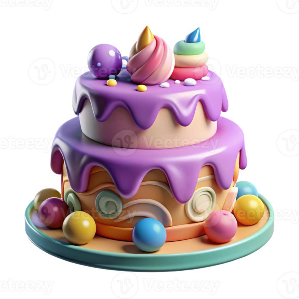 vibrant rustic Birthday Cake with Colorful Candles Cutout authentic png
