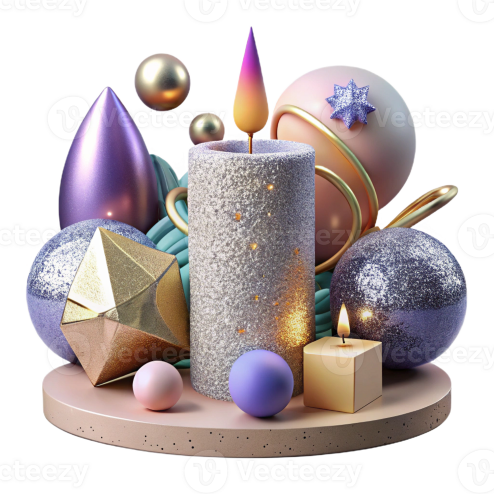 stunning modern Birthday Candle with Glitter and Sparkles Cutout for Glamourous Designs high quality png