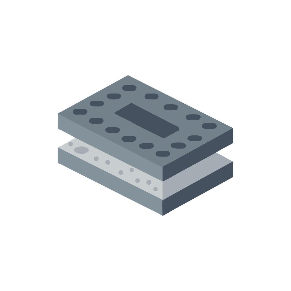 Stylish Paver Block Icon for Landscape Design vector