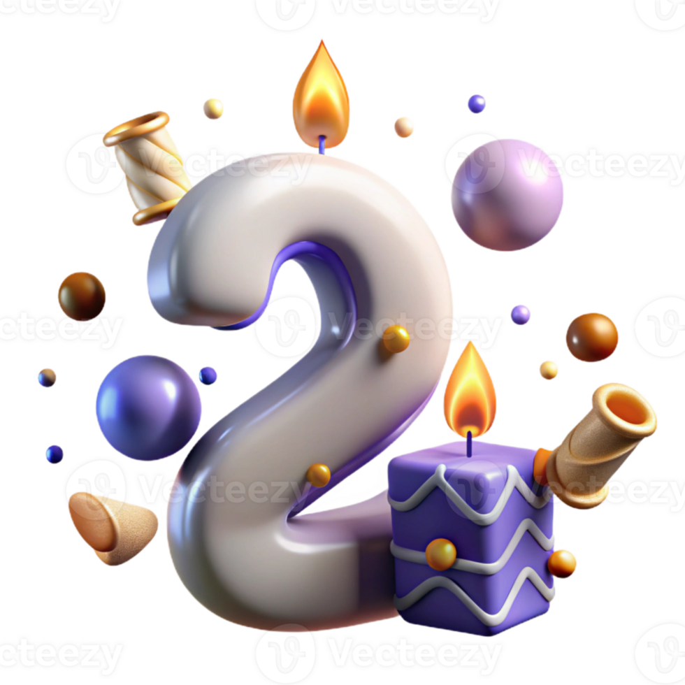 stunning classic Birthday Candle with Number 1 Cutout for First Birthday authentic png