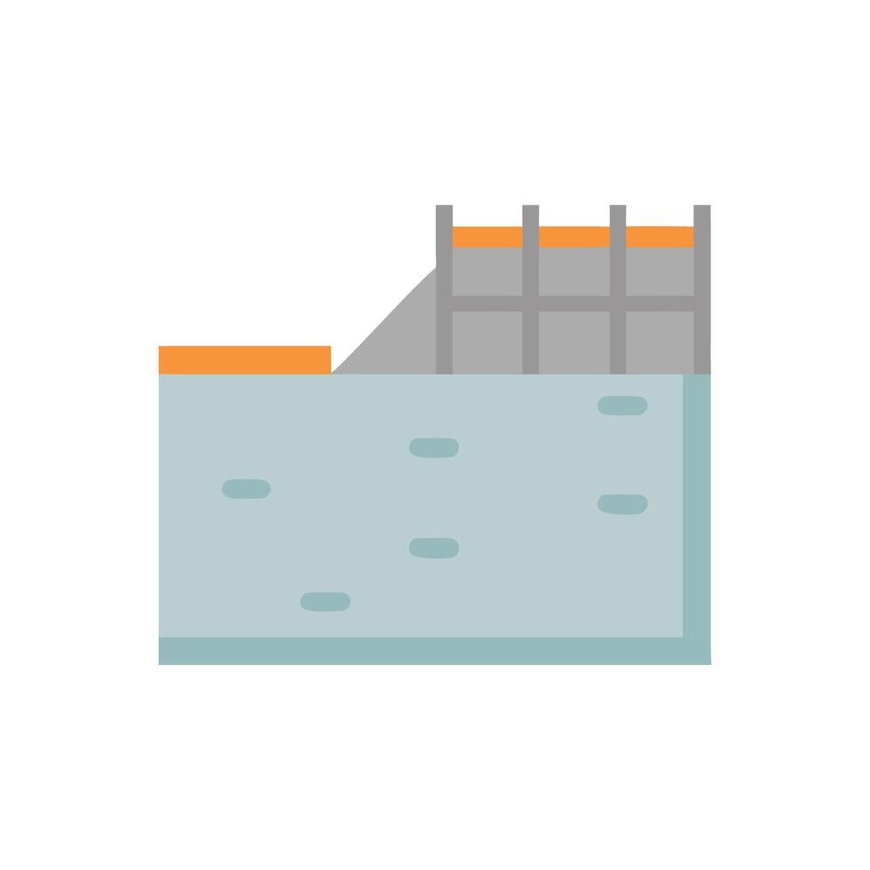 Retaining Wall Icon for Building Projects vector
