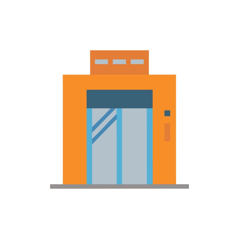Stylish Elevator Icon for Building Construction vector