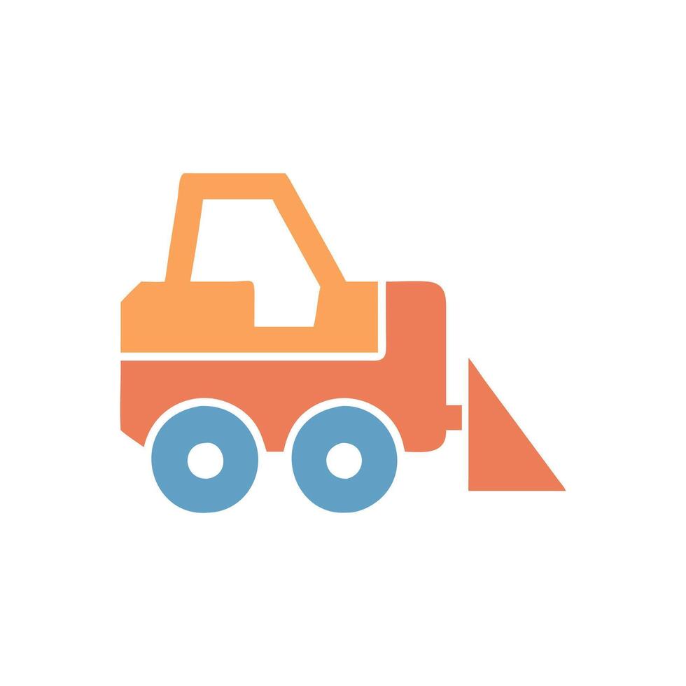 Construction Vehicle Icon for Heavy Equipment vector