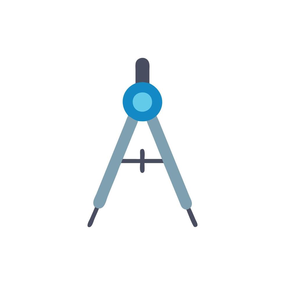 Drafting Compass Icon for Engineering Projects vector