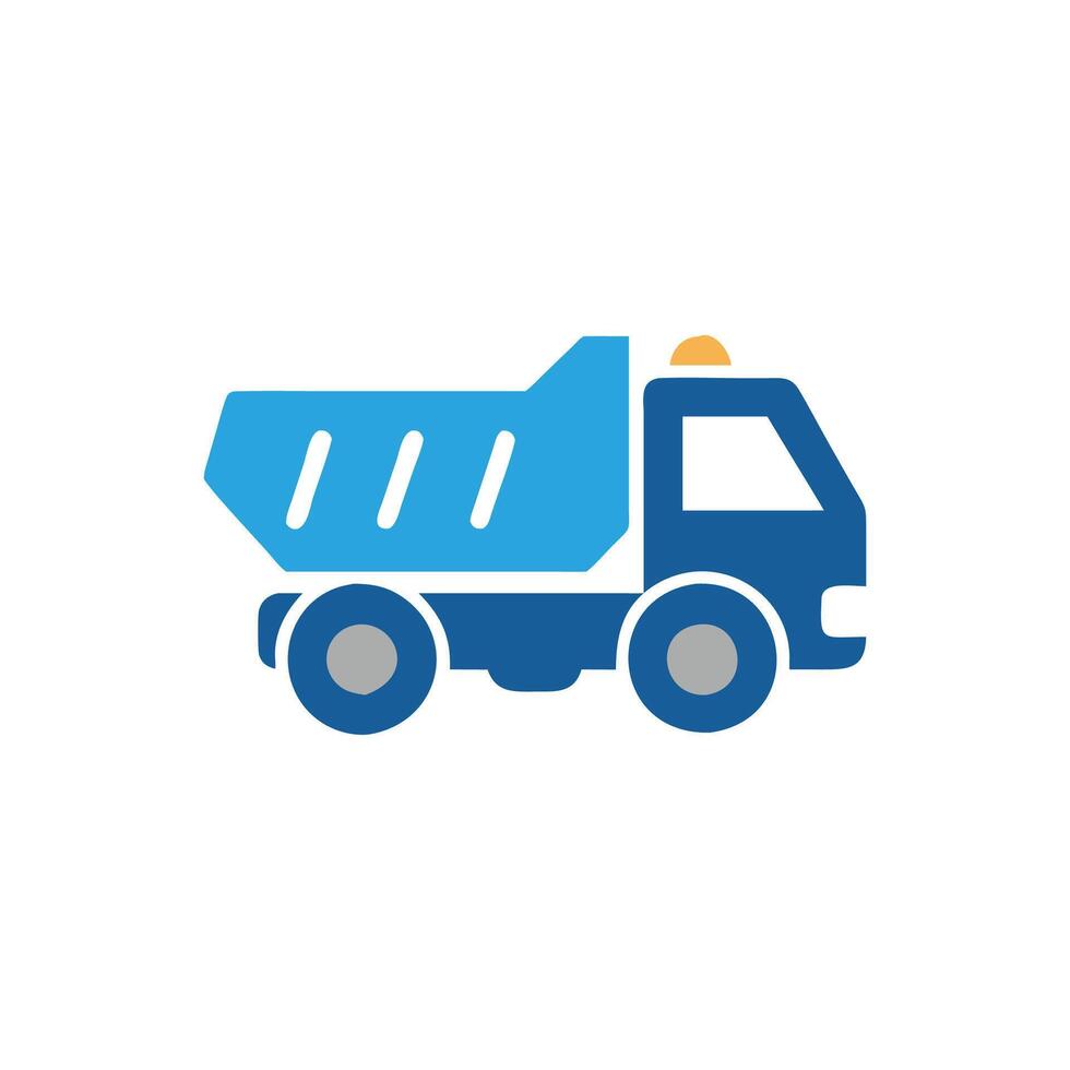 Dump Truck Icon for Construction Projects. vector