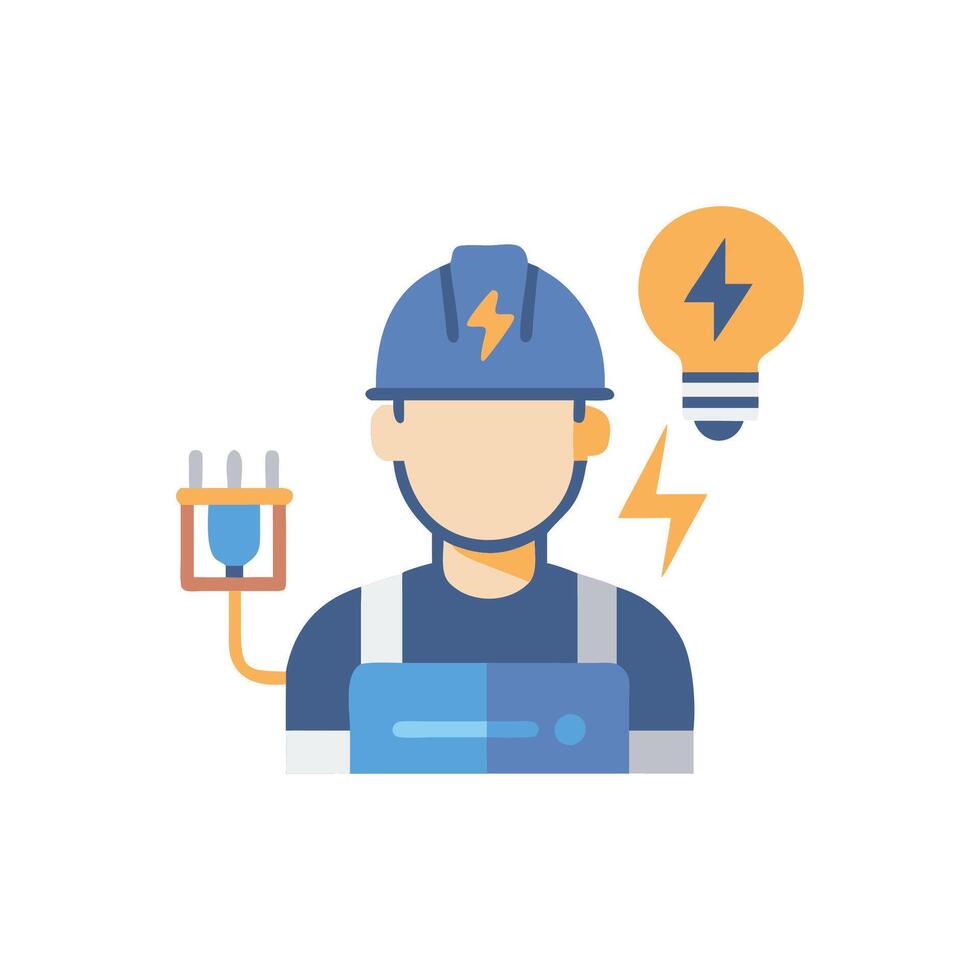 Creative Icon Design for Electrician vector